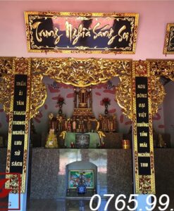 hoành phi câu đối nền then ms07