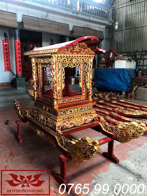kiệu long đình sơn son thếp vàng ms01