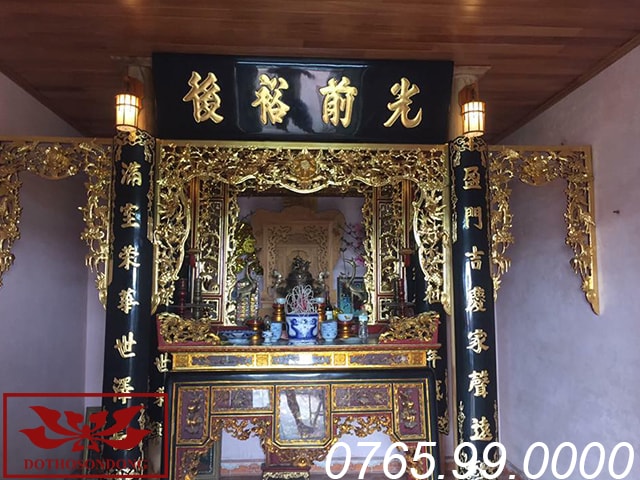 hoành phi câu đối nền then ms11