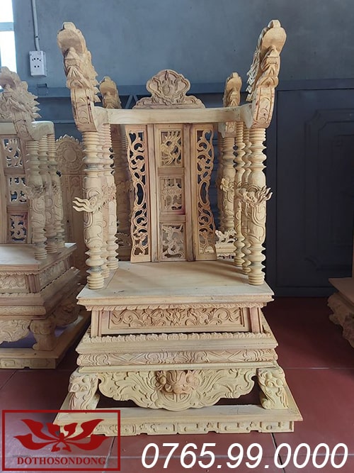ngai thờ gia tiên gỗ mít ms16