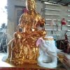 Tượng phổ hiền bồ tát gỗ mít sơn son thếp vàng ms02