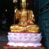 tượng phật thích ca mâu ni gỗ mít sơn son thếp vàng ms01