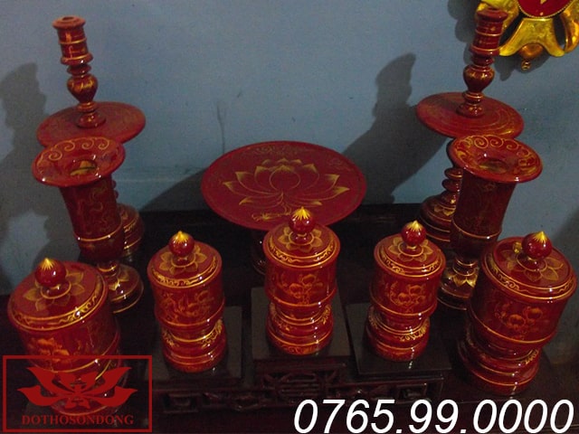 bộ tam sơn ngũ sự gỗ mít ms02