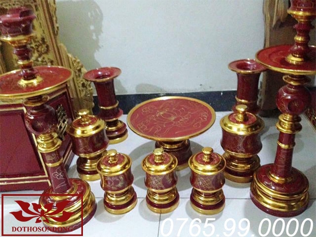 bộ tam sơn ngũ sự gỗ mít ms03