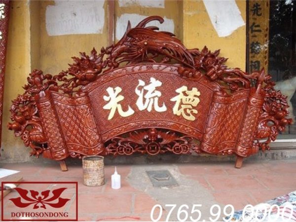 Cuốn thư gỗ gụ phun sơn PU ms15