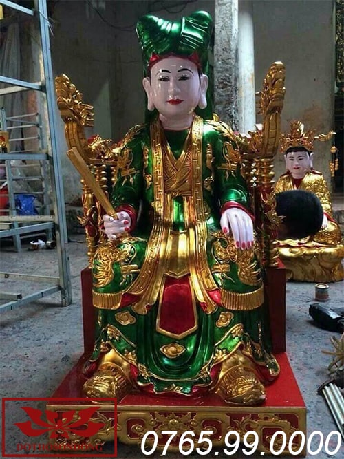 Tượng bà chúa sơn trang gỗ mít sơn son thếp vàng ms08