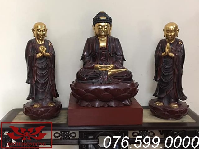 Tượng hoa nghiêm tam thánh phật 02