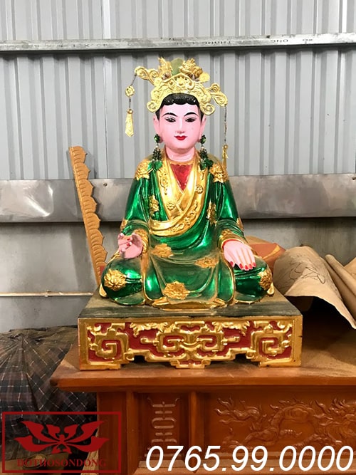 Top 3 mẫu tượng bà chúa sơn trang thờ đền, điện, phủ