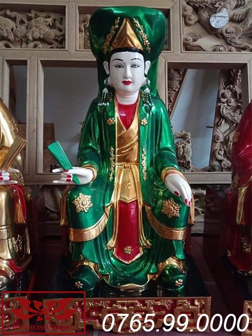Top 3 mẫu tượng bà chúa sơn trang thờ đền, điện, phủ